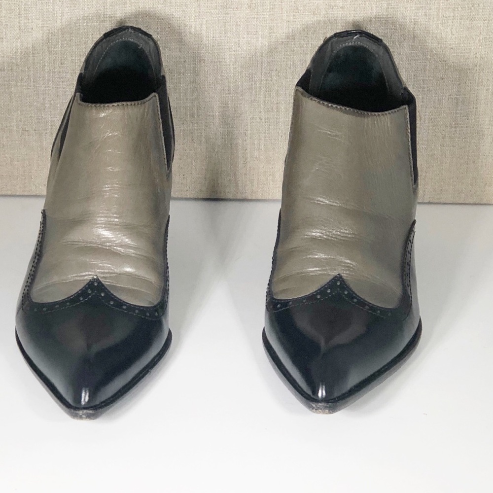 Miu Miu Spectator Taupe & Black Spectator Booties - image 2